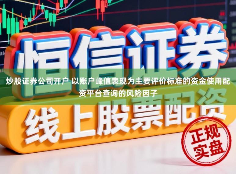 炒股证券公司开户 以账户峰值表现为主要评价标准的资金使用配资平台查询的风险因子