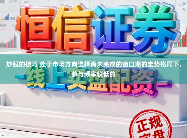 炒股的技巧 处于市场方向选择尚未完成的窗口期的走势格局下,参与频率较低的